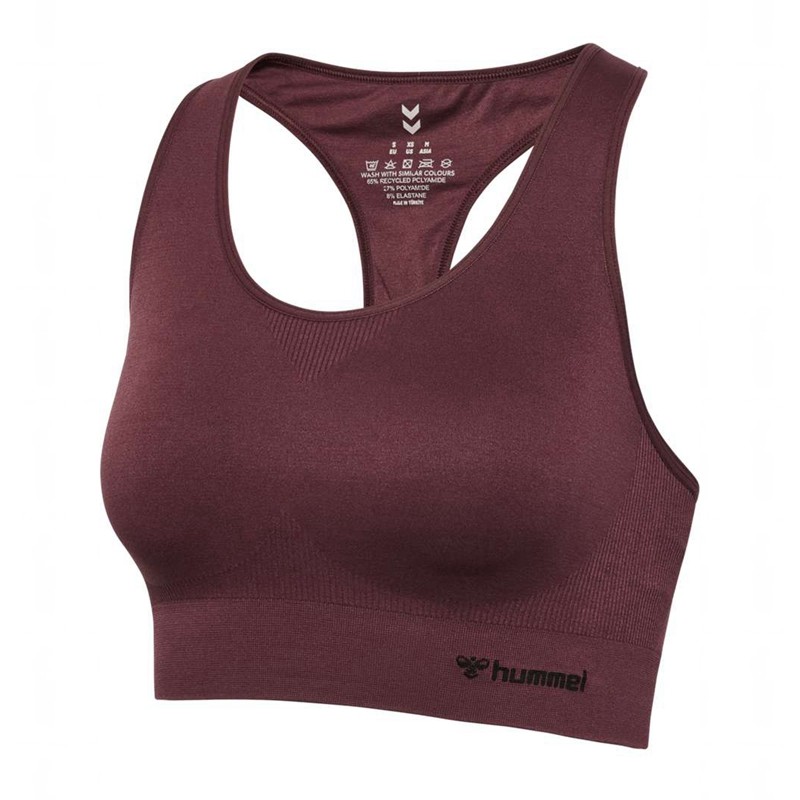 Soutien Gorge Sport Hummel Tif Seamless Top Femme Bordeaux | 035284-692
