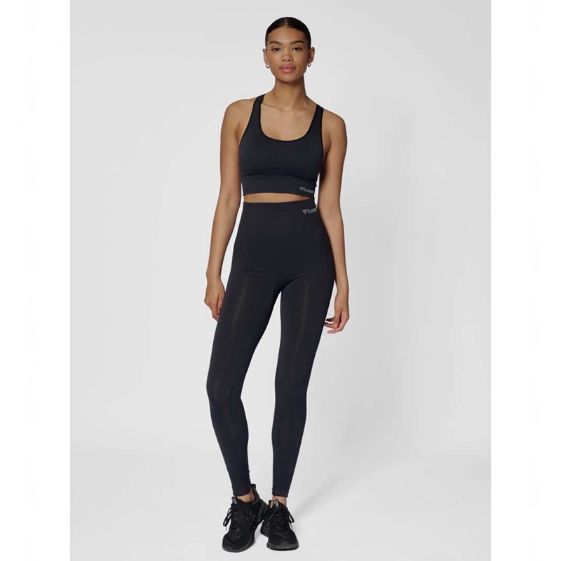 Soutien Gorge Sport Hummel Tif Seamless Top Femme Noir | 810830-033