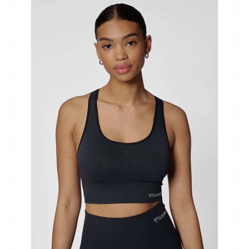 Soutien Gorge Sport Hummel Tif Seamless Top Femme Noir | 810830-033