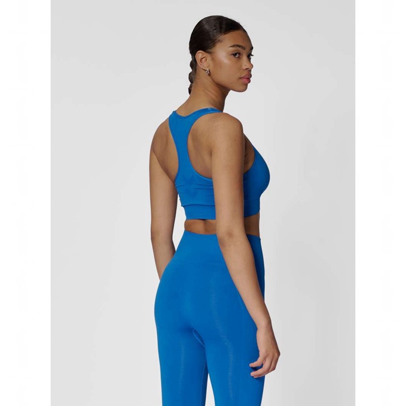 Soutien Gorge Sport Hummel Tif Seamless Top Femme Bleu | 444452-769