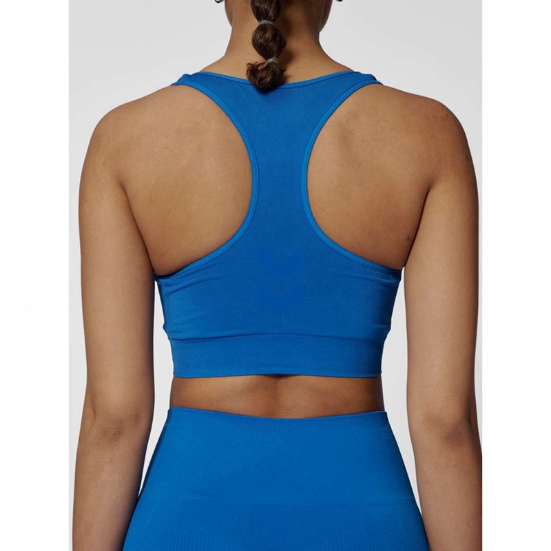 Soutien Gorge Sport Hummel Tif Seamless Top Femme Bleu | 444452-769