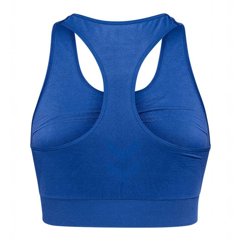 Soutien Gorge Sport Hummel Tif Seamless Top Femme Bleu | 444452-769