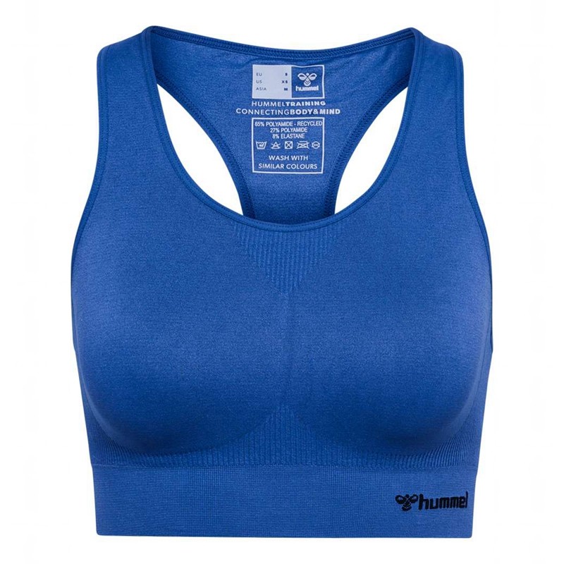 Soutien Gorge Sport Hummel Tif Seamless Top Femme Bleu | 444452-769