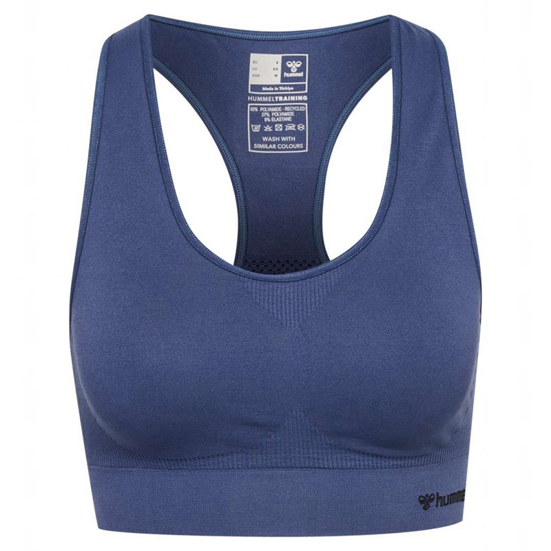 Soutien Gorge Sport Hummel Tif Seamless Top Femme Bleu | 045791-343
