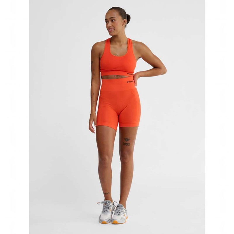Soutien Gorge Sport Hummel Tif Seamless Top Femme Orange | 299028-267