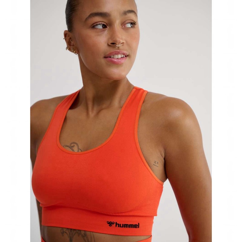 Soutien Gorge Sport Hummel Tif Seamless Top Femme Orange | 299028-267