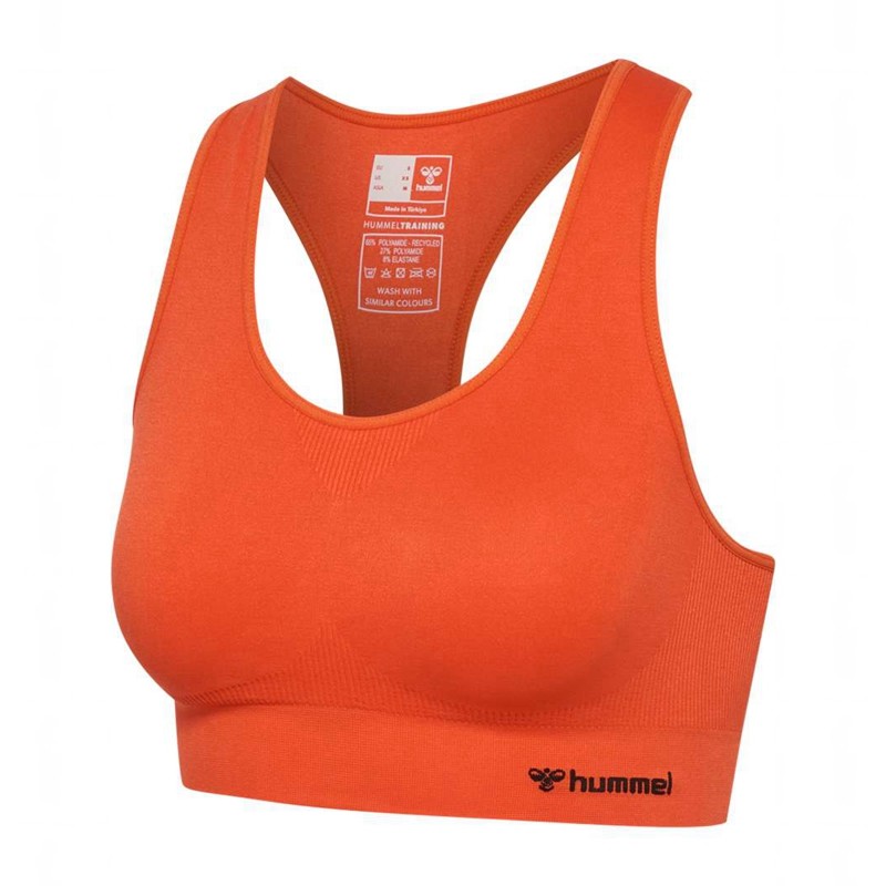 Soutien Gorge Sport Hummel Tif Seamless Top Femme Orange | 299028-267