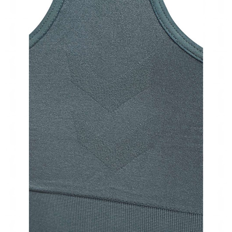 Soutien Gorge Sport Hummel Tif Seamless Top Femme Grise | 127346-288