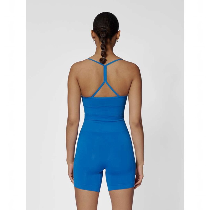 Soutien Gorge Sport Hummel Tiffy Seamless Top Femme Bleu | 059180-793
