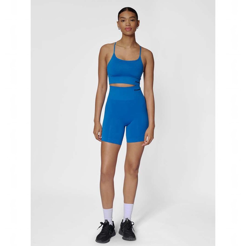 Soutien Gorge Sport Hummel Tiffy Seamless Top Femme Bleu | 059180-793