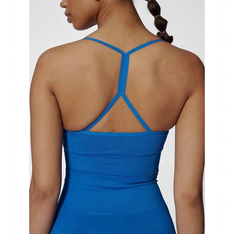 Soutien Gorge Sport Hummel Tiffy Seamless Top Femme Bleu | 059180-793