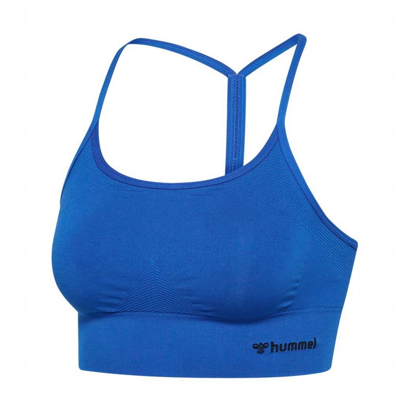 Soutien Gorge Sport Hummel Tiffy Seamless Top Femme Bleu | 059180-793