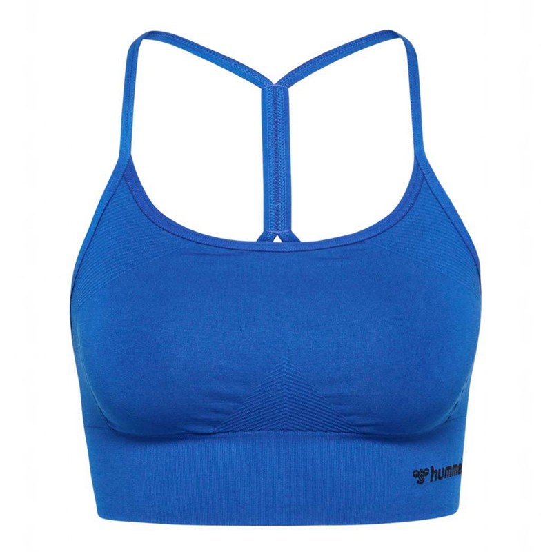 Soutien Gorge Sport Hummel Tiffy Seamless Top Femme Bleu | 059180-793