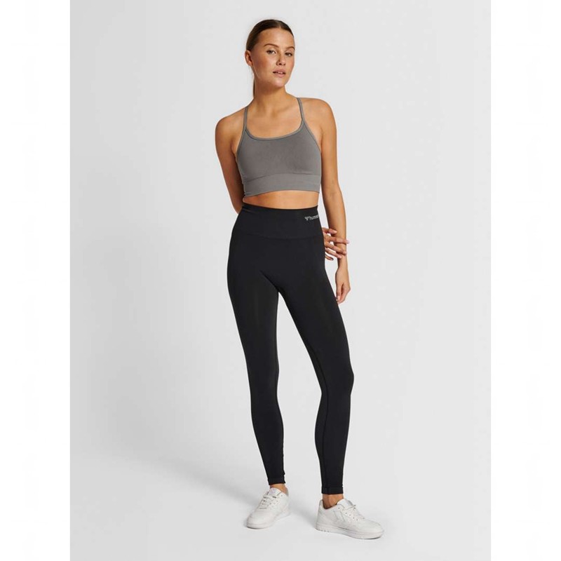 Soutien Gorge Sport Hummel Tiffy Seamless Top Femme Grise | 454561-716