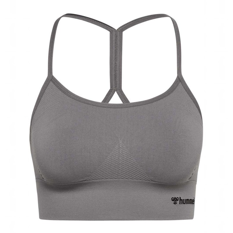 Soutien Gorge Sport Hummel Tiffy Seamless Top Femme Grise | 454561-716