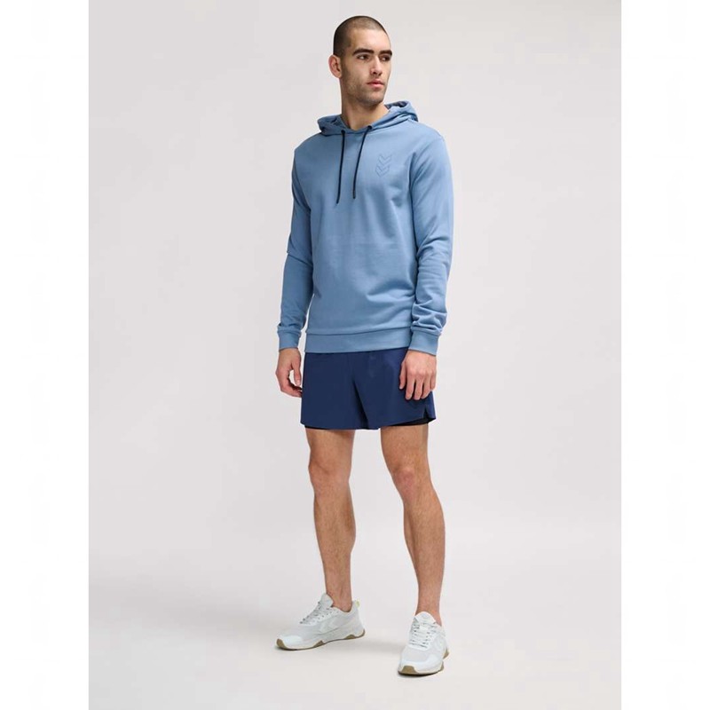 Sweat a Capuche Hummel Active Co Homme Bleu | 693541-393