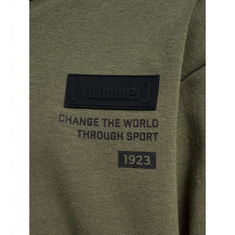 Sweat a Capuche Hummel Archie Enfant Vert Olive | 401014-563