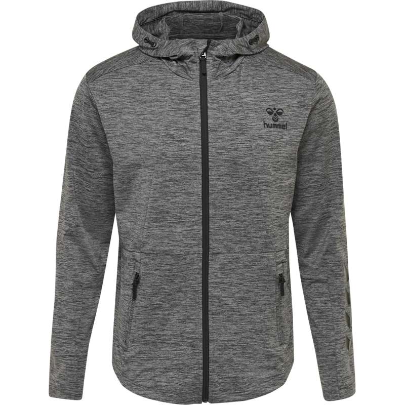 Sweat a Capuche Hummel Aston Zip Homme Grise | 197347-292