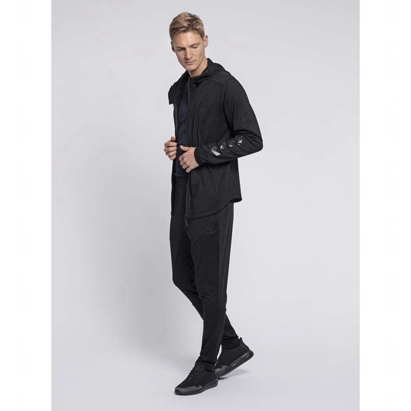 Sweat a Capuche Hummel Aston Zip Homme Noir | 647610-222