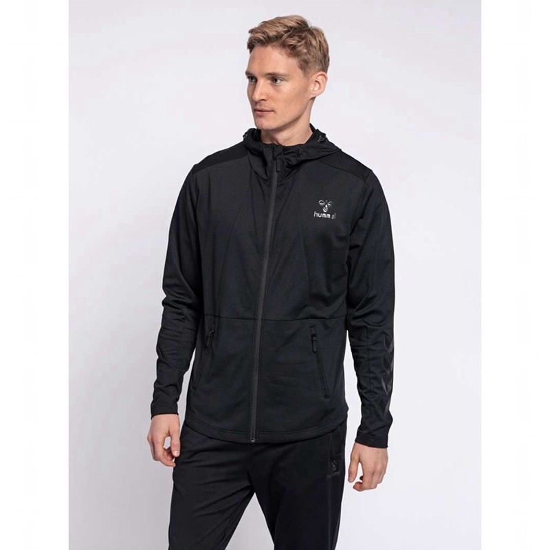 Sweat a Capuche Hummel Aston Zip Homme Noir | 647610-222