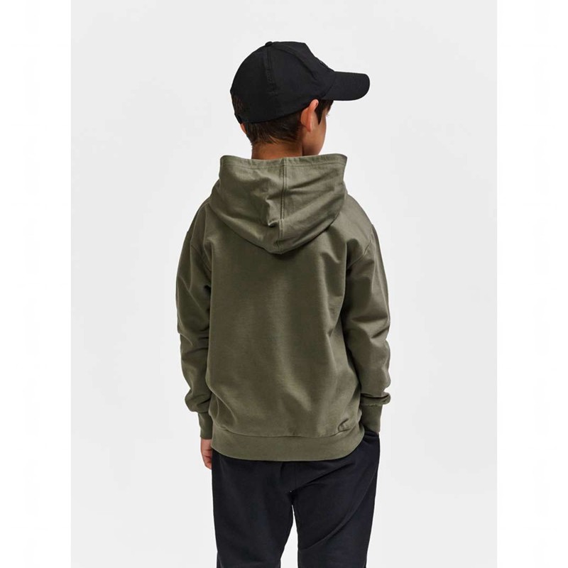 Sweat a Capuche Hummel Atlas Enfant Vert Olive | 915206-693