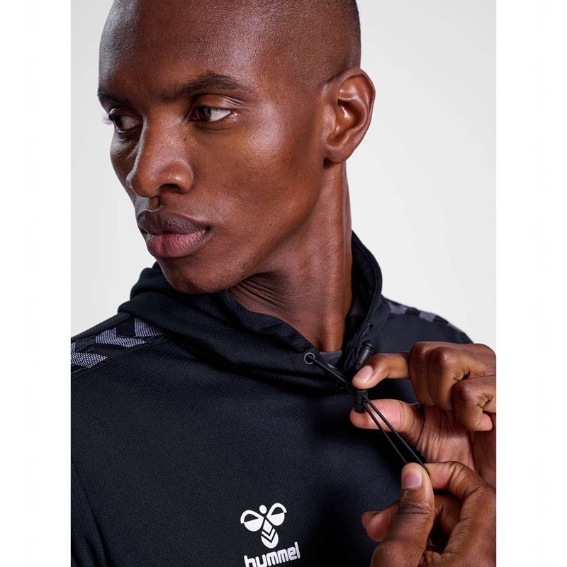 Sweat a Capuche Hummel Authentic Pl Homme Noir | 298816-111