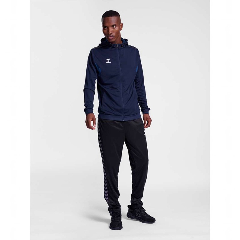 Sweat a Capuche Hummel Authentic Pl Zip Homme Bleu Marine | 169638-585