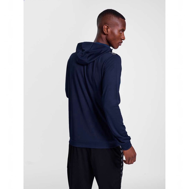Sweat a Capuche Hummel Authentic Pl Zip Homme Bleu Marine | 169638-585