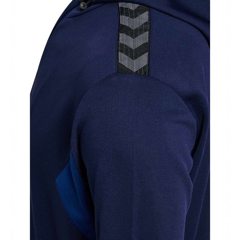 Sweat a Capuche Hummel Authentic Pl Zip Homme Bleu Marine | 169638-585
