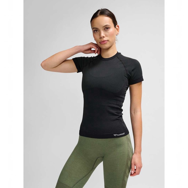 Sweat a Capuche Hummel Clea Seamless Tight Femme Noir | 837165-430