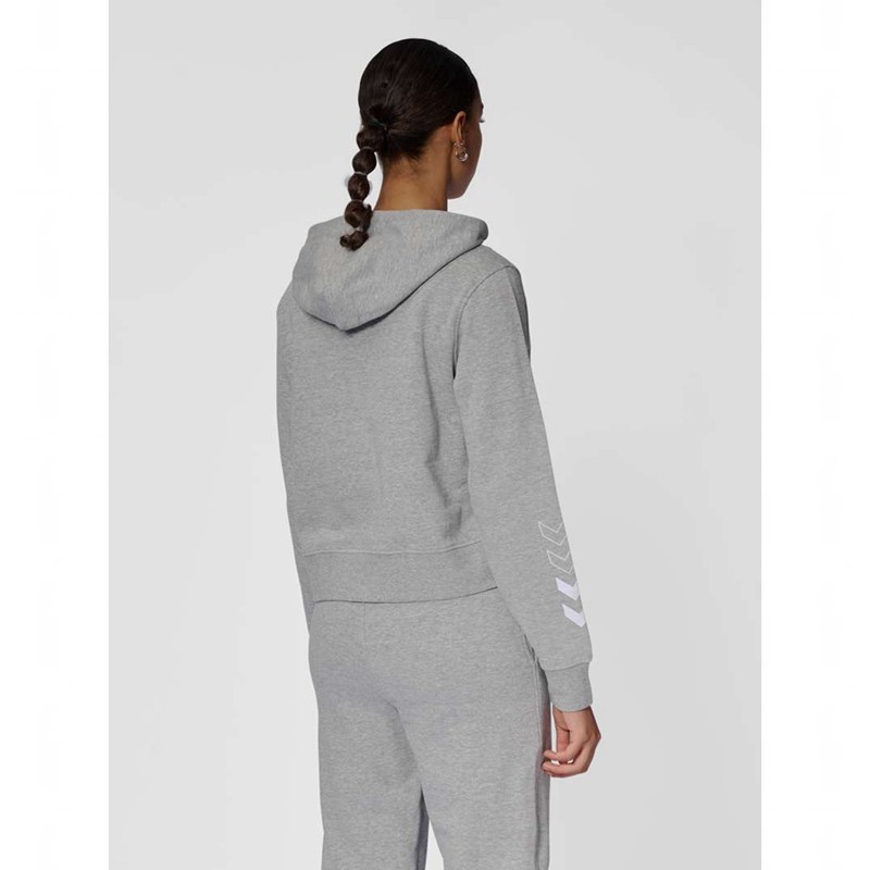 Sweat a Capuche Hummel Elemental Short Femme Grise | 235203-983
