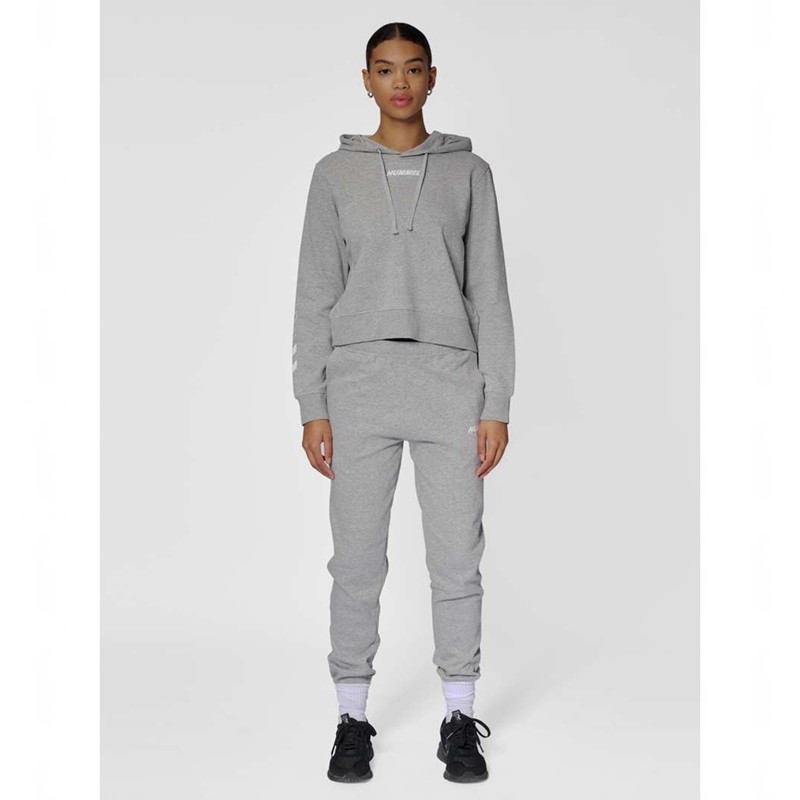 Sweat a Capuche Hummel Elemental Short Femme Grise | 235203-983