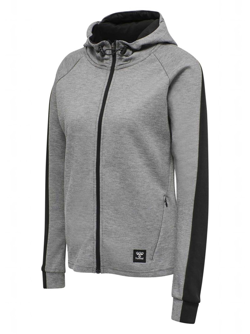 Sweat a Capuche Hummel Essi Zip Femme Grise | 479967-013