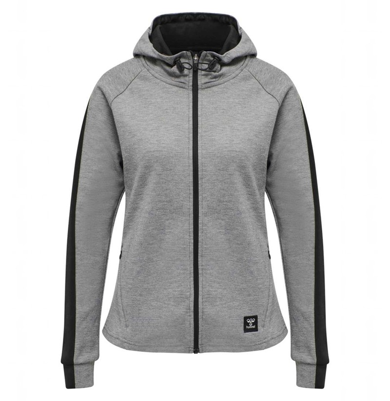 Sweat a Capuche Hummel Essi Zip Femme Grise | 479967-013
