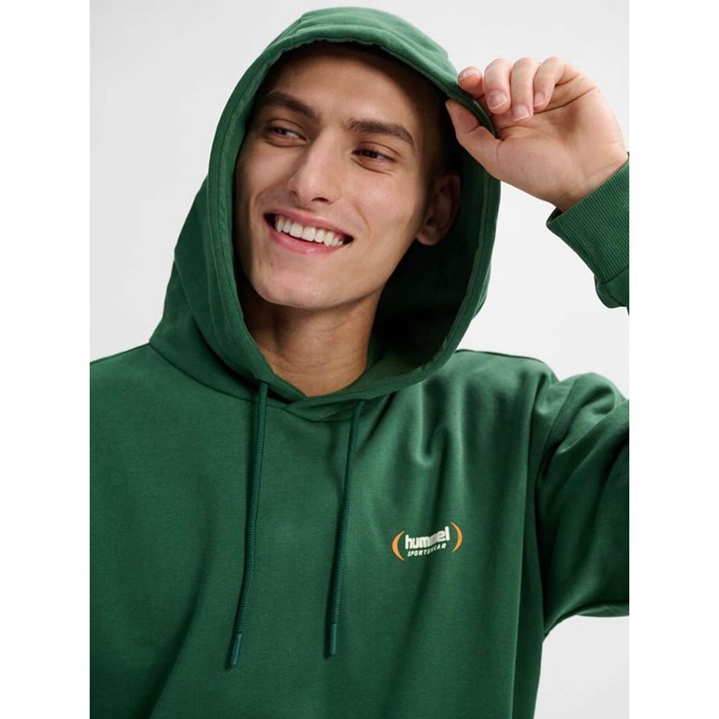 Sweat a Capuche Hummel Felix Loose Homme Vert | 528454-347
