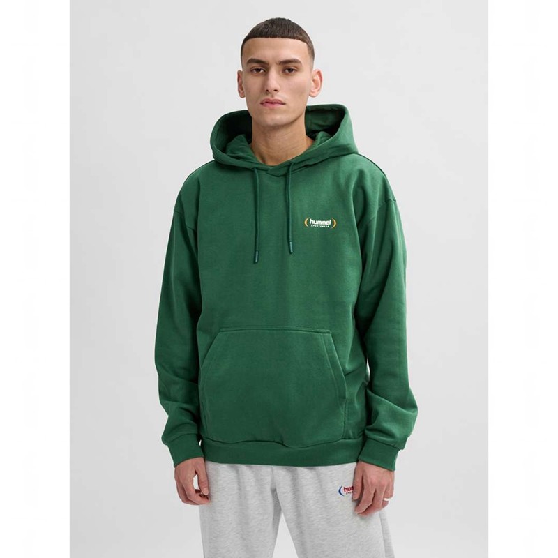 Sweat a Capuche Hummel Felix Loose Homme Vert | 528454-347