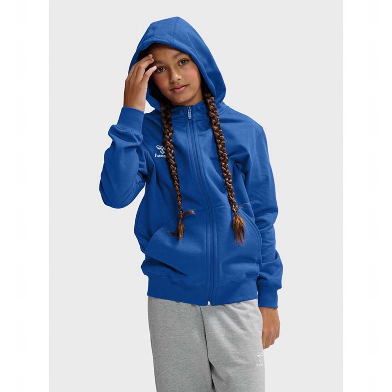 Sweat a Capuche Hummel Go 2.0 Zip Enfant Bleu | 733328-152