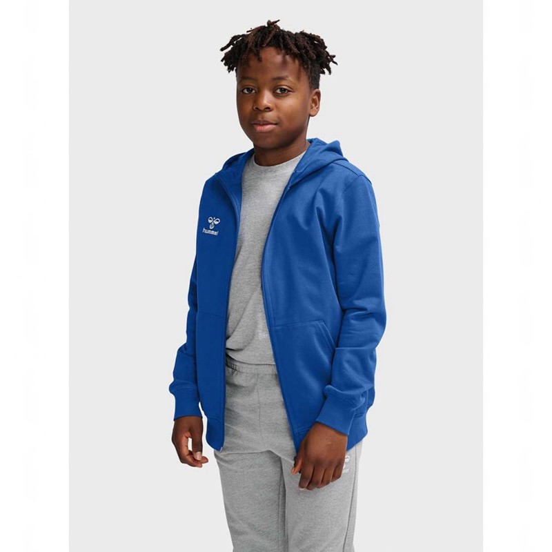 Sweat a Capuche Hummel Go 2.0 Zip Enfant Bleu | 733328-152