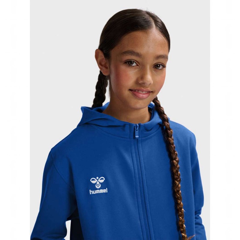 Sweat a Capuche Hummel Go 2.0 Zip Enfant Bleu | 733328-152
