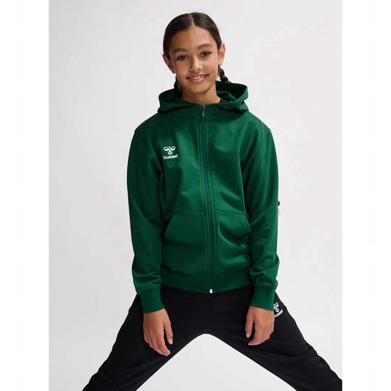 Sweat a Capuche Hummel Go 2.0 Zip Enfant Vert | 084350-293