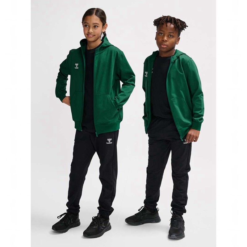 Sweat a Capuche Hummel Go 2.0 Zip Enfant Vert | 084350-293