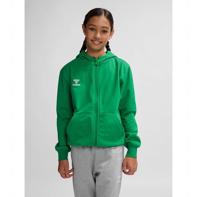 Sweat a Capuche Hummel Go 2.0 Zip Enfant Vert | 824761-230
