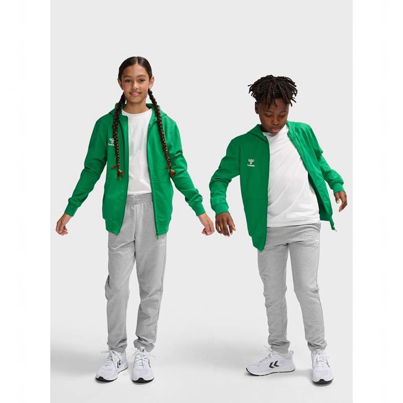 Sweat a Capuche Hummel Go 2.0 Zip Enfant Vert | 824761-230