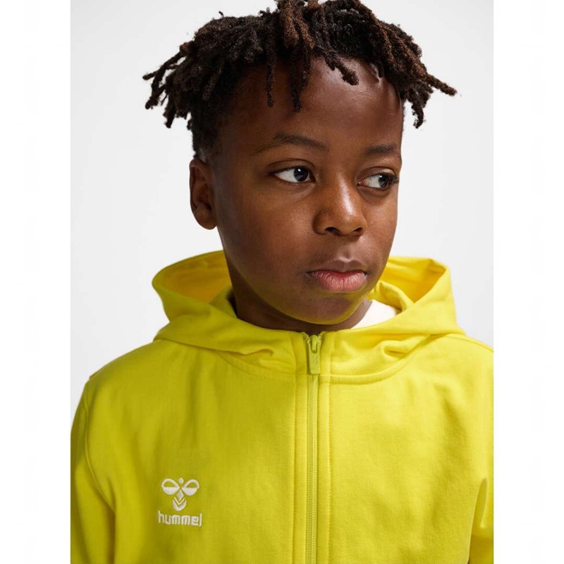 Sweat a Capuche Hummel Go 2.0 Zip Enfant Jaune | 452840-141