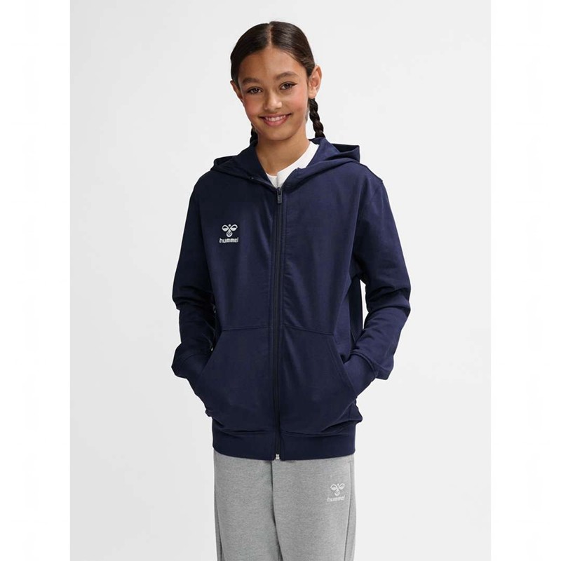 Sweat a Capuche Hummel Go 2.0 Zip Enfant Bleu Marine | 810251-516