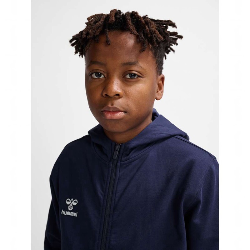 Sweat a Capuche Hummel Go 2.0 Zip Enfant Bleu Marine | 810251-516