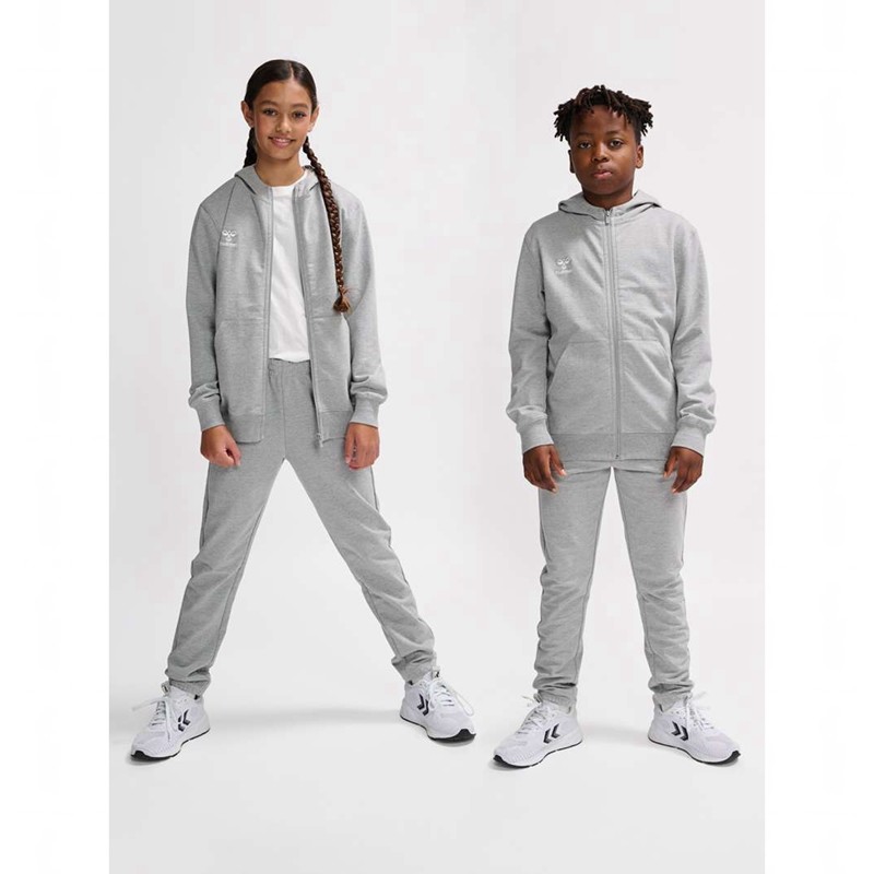 Sweat a Capuche Hummel Go 2.0 Zip Enfant Grise | 564498-056