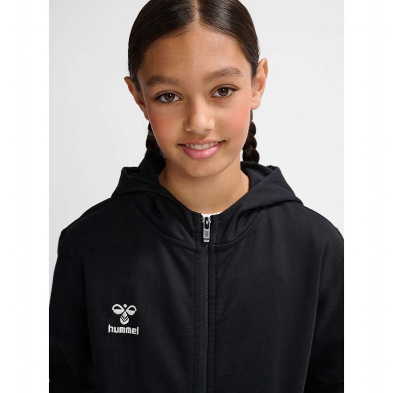 Sweat a Capuche Hummel Go 2.0 Zip Enfant Noir | 793624-285