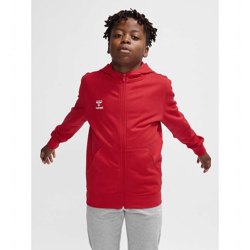 Sweat a Capuche Hummel Go 2.0 Zip Enfant Rouge | 131047-436