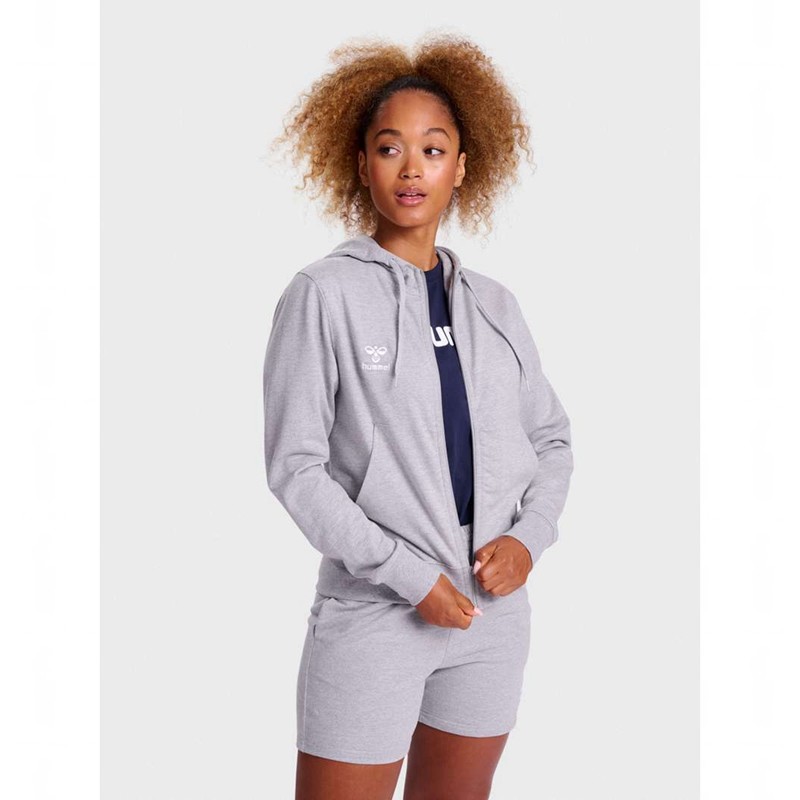Sweat a Capuche Hummel Go 2.0 Zip Femme Grise | 984961-599